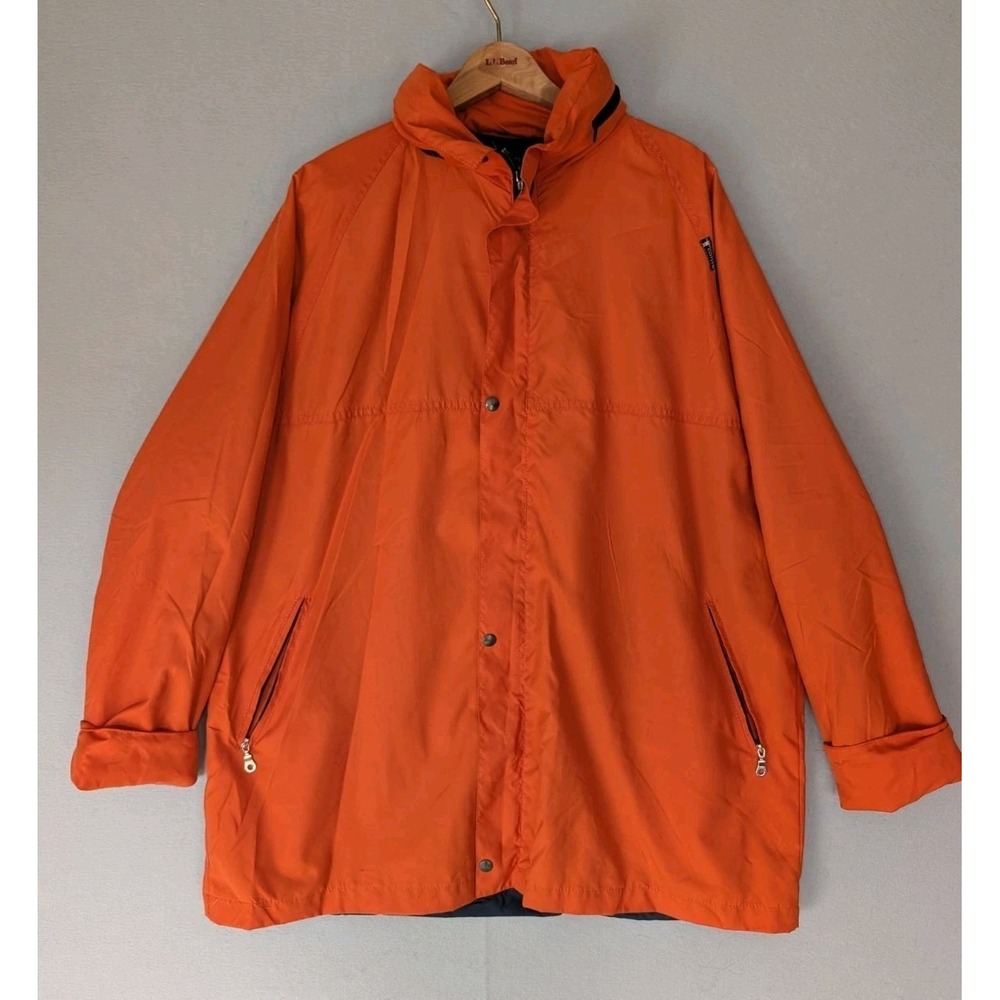 Guy Cotten France Orange Men's X-Large Fisherman Jacket Windbreaker Hood Pockets
